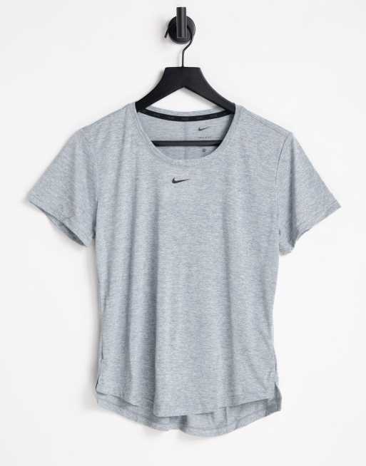 Nike Training Dri FIT top in gray