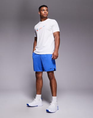 Nike Dri-fit Totality Knit 7-inch Shorts In Blue