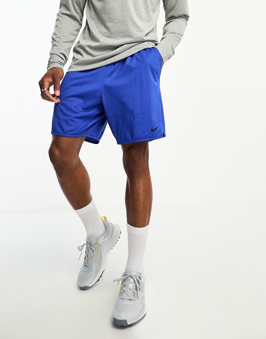 Nike Training Dri-FIT Totality knit 7in shorts in royal blue