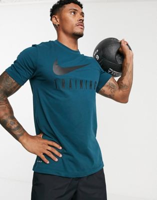 Nike Training – Dri-FIT Training – Mörkblå t-shirt