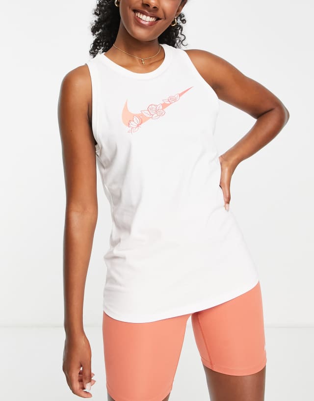 Nike Training Dri-FIT Valentine's Day Swoosh tank top in white