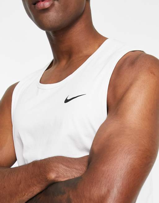 Nike Training Dri Fit vest in white