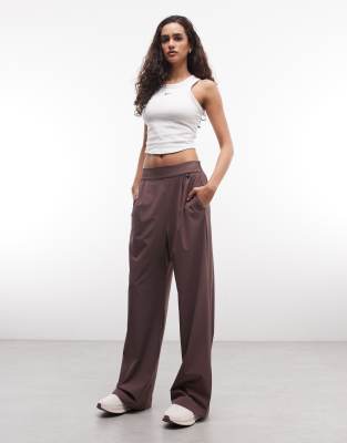 Nike Dri-fit Wide Leg Pants In Neutral