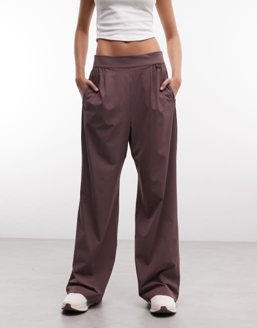 Nike Training Dri-Fit wide leg pants in brown  , 5 of 5
