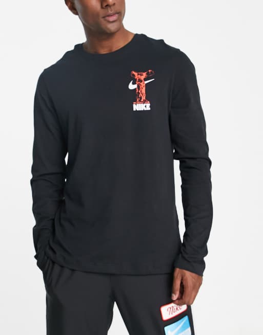 Nike Training Dri FIT Wildcard graphic long sleeve t shirt in black ASOS