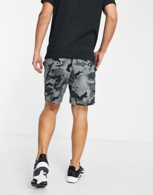 nike training dry camo shorts in grey