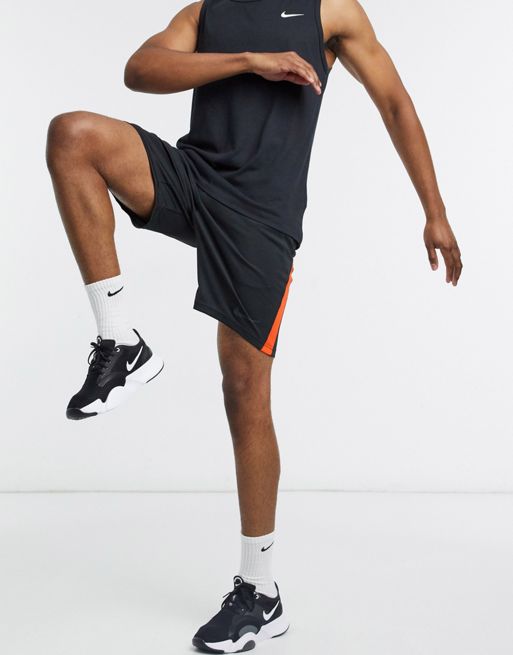 Nike Training Dry 5.0 shorts in black/red | ASOS