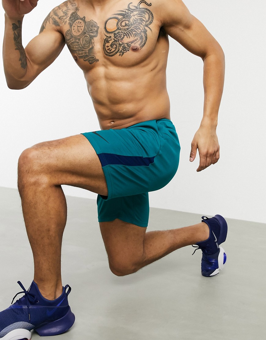 Nike Training dry 5.0 shorts in blue