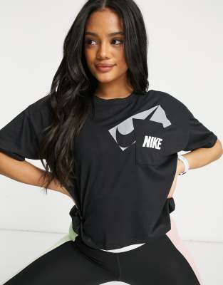 nike gray crop top