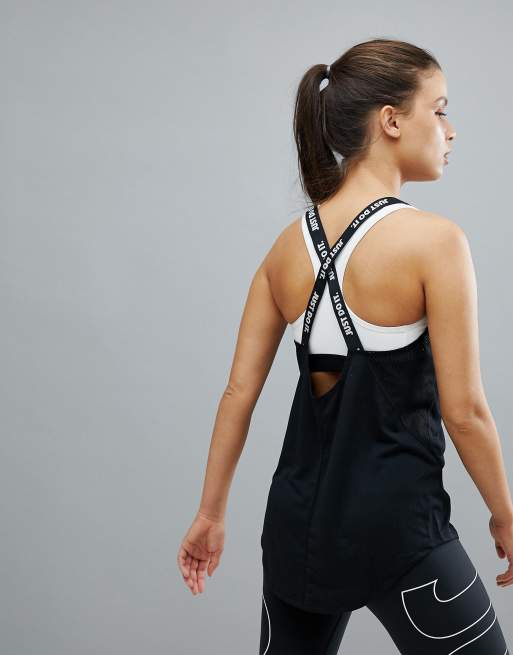 Nike Training Dry Elastika Tank In Black