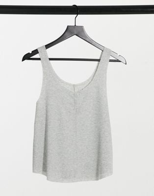 Nike Training dry fit tank in gray-White