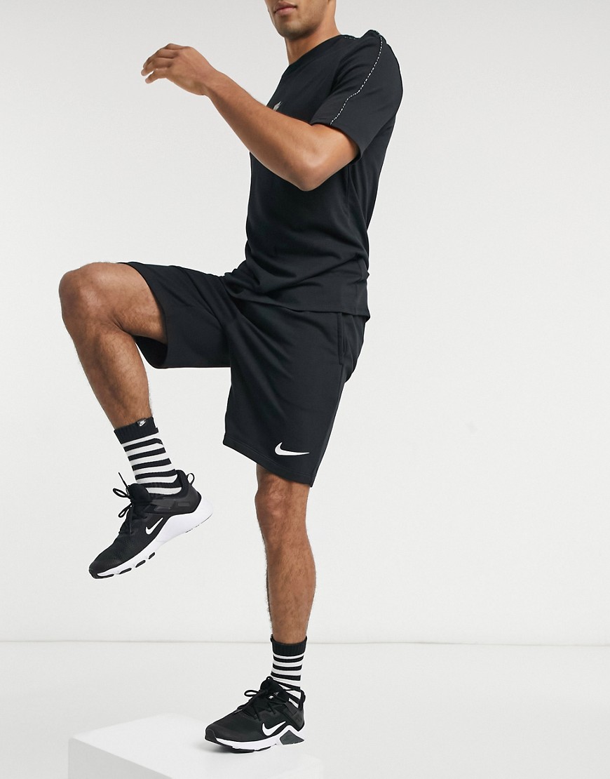 Nike Training Dry fleece shorts in black
