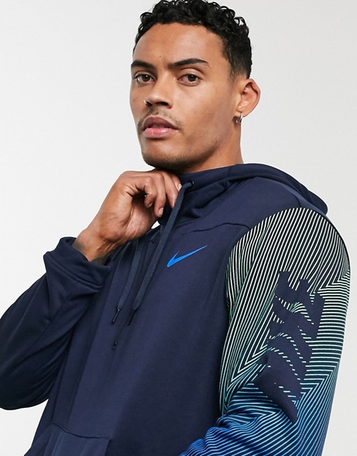 Nike Training dry hoodie in navy