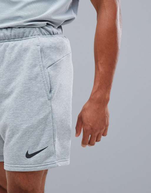 Nike training dry hybrid sales fleece shorts in grey