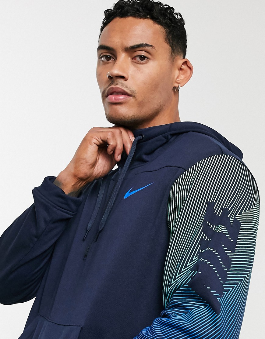 Nike Training – Dry – Marinblå huvtröja