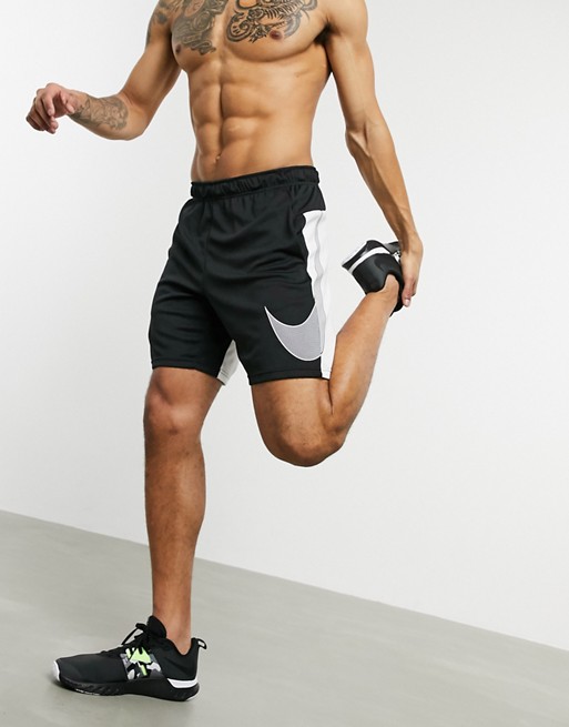 Nike Training dry shorts with large logo in black