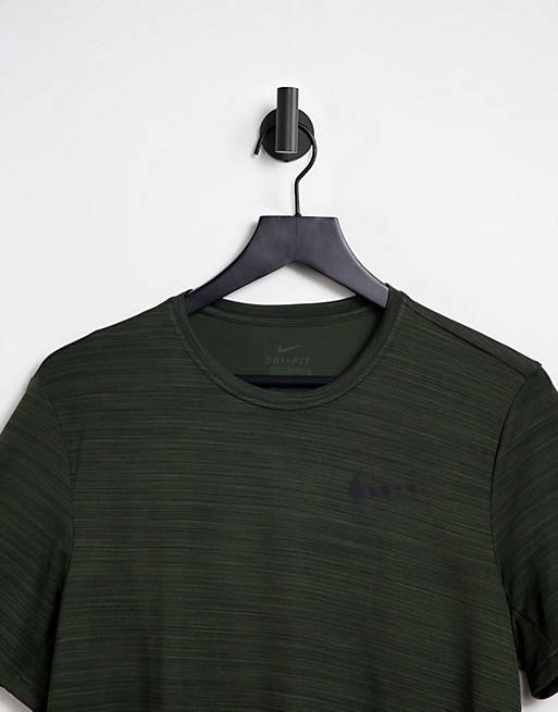 Men Nike Training Dry SuperSet t-shirt in khaki 