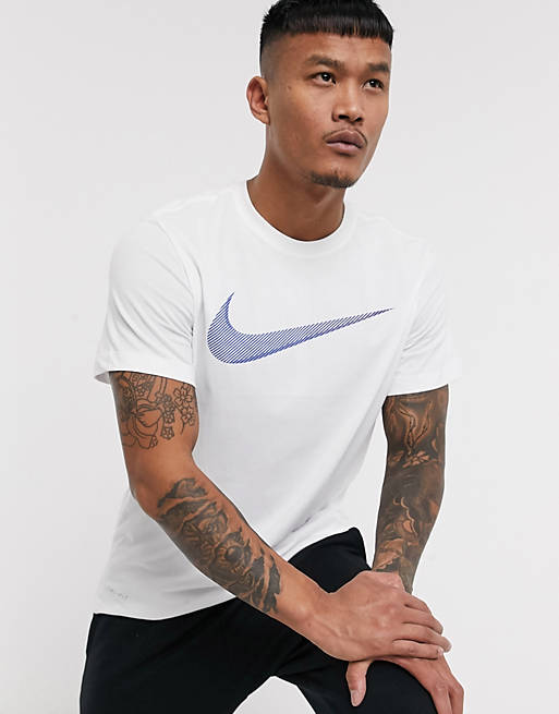 Nike Training dry swoosh t-shirt in white | ASOS