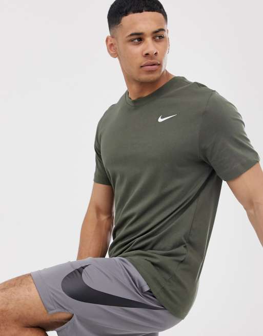 Nike Training Dry t shirt in khaki ASOS