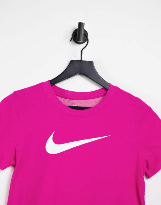 Hot pink and store white nike shirt