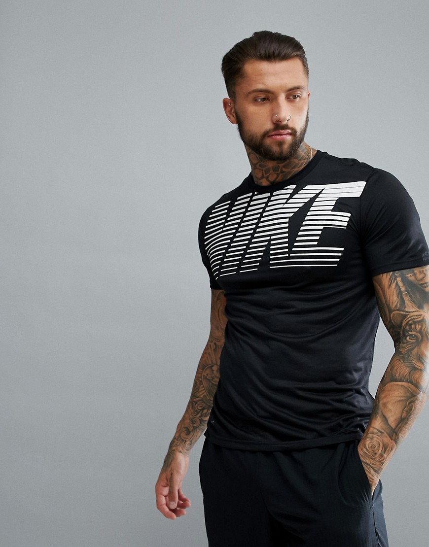 Nike Training - Dry - T-shirt met logo in zwart 890194-010