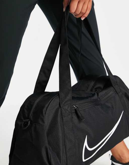 Nike black swoosh store logo duffle bag