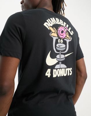 Nike Training Dumbbells and Donuts Dri-Fit t-shirt in black