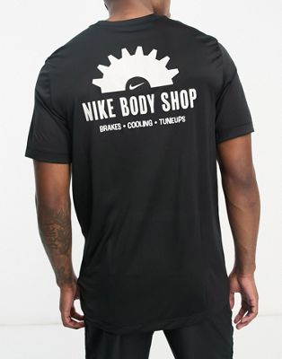 Nike Training D.Y.E. body shop graphic backprint t-shirt in black - ASOS Price Checker