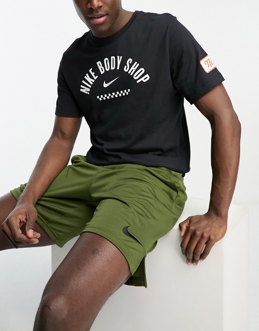 Nike Training D. Y.E. Dri-Fit graphic body shop t-shirt in black
