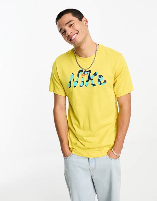 Mens nike yellow on sale shirt