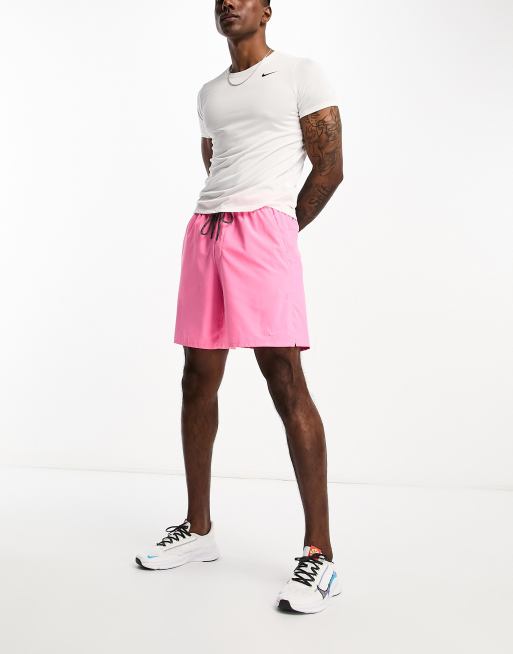 Grey and best sale pink nike shorts