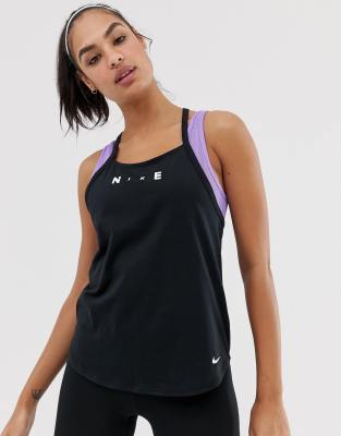 Nike Training Elastika Tank In Black | ASOS