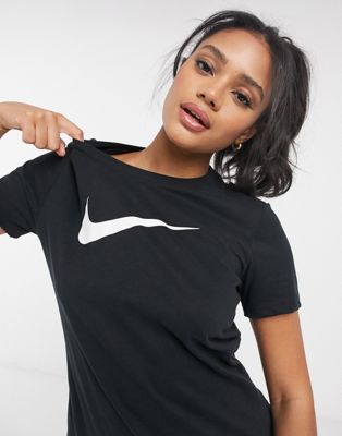 Nike Training essential swoosh t-shirt in black | ASOS