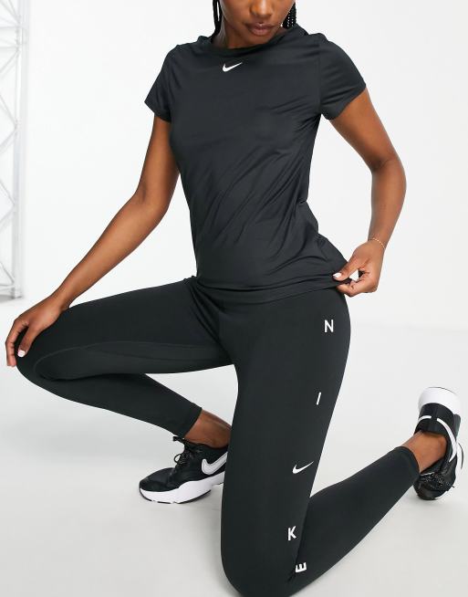 Nike Training essential swoosh t-shirt in black