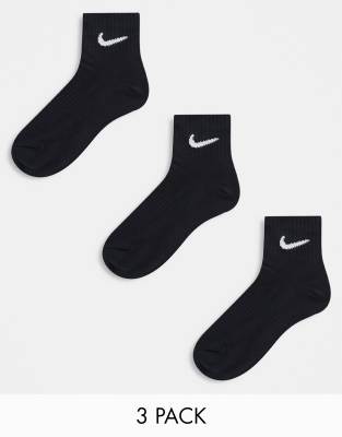Thumbnail - Nike Training - Everyday - 3er-Pack leichte Knöchelsocken in Schwarz