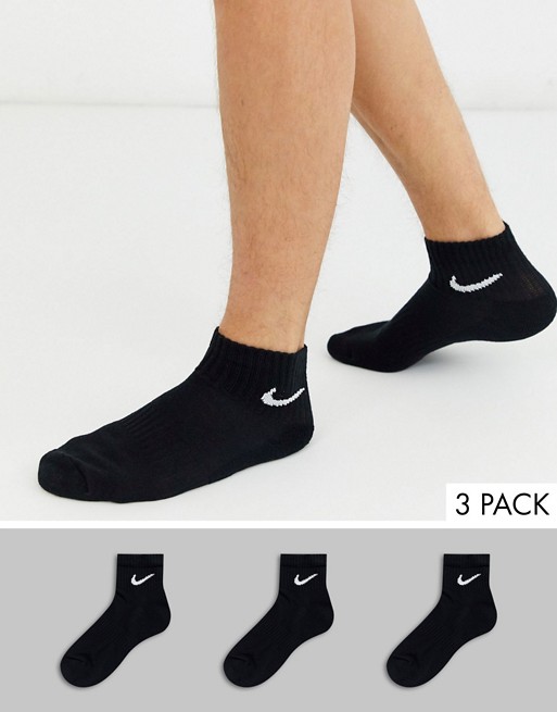 Nike Training everyday cushion ankle socks in black