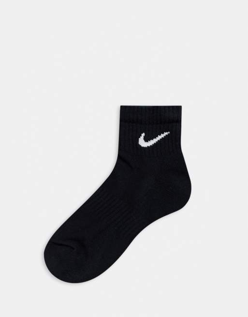 Nike Training Everyday Cushioned 3 pack ankle sock in black