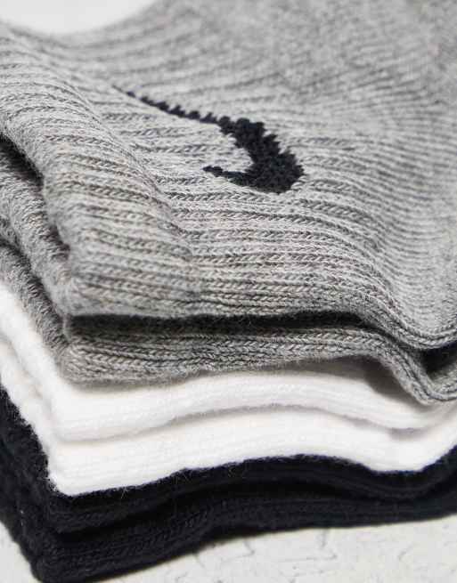 Nike Training Everyday Cushioned 3 pack ankle sock in white, gray and black