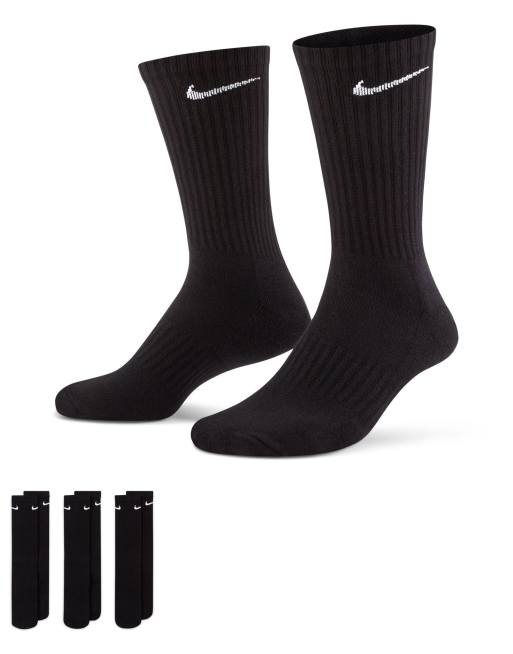  Nike Training Everyday Cushioned 3 pack crew sock in black