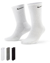 Nike Training Everyday Cushioned 3 pack crew sock in white