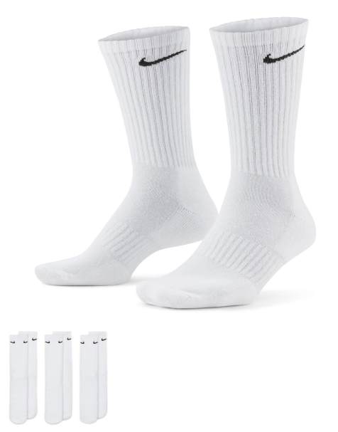 Nike Training Everyday Cushioned 3 pack crew socks in white - view 1