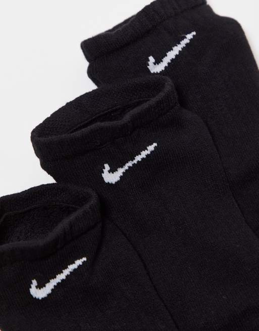 Nike Training Everyday Cushioned 3 pack sneaker sock in black