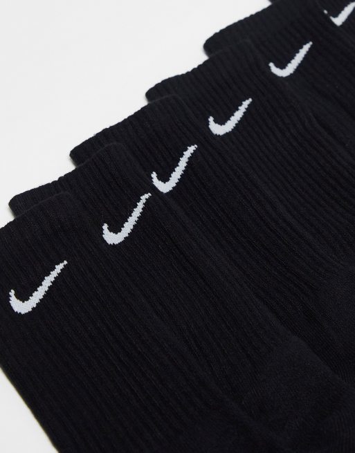 Nike Training Everyday Cushioned 6 pack crew sock in black, 3 of 4
