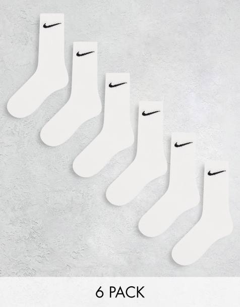 Nike Training Everyday Cushioned 6 pack crew sock in white - view 1
