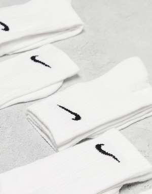 Nike Training Everyday Cushioned 6 pack crew socks in white