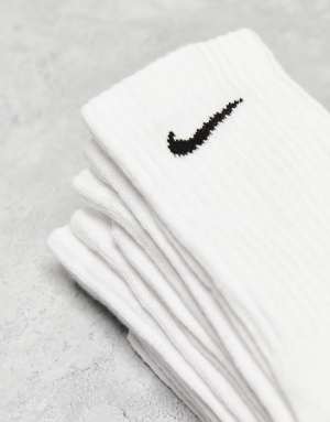 Nike Training Everyday Cushioned 6 pack crew socks in white