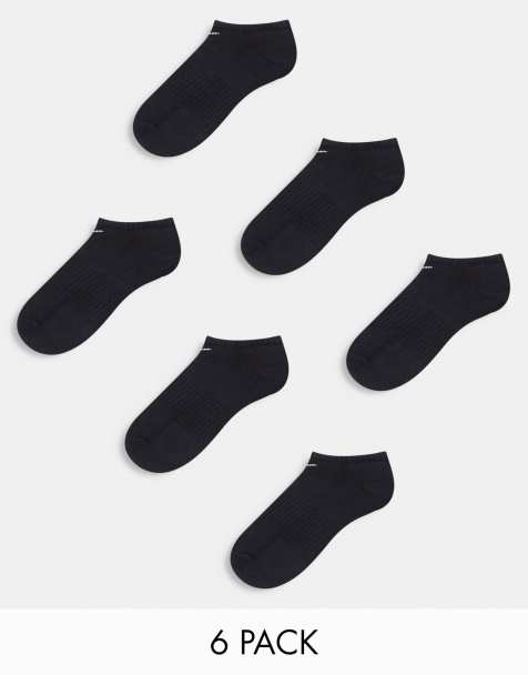 Nike Training Everyday Cushioned 6 pack sneaker sock in black - view 1