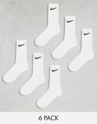 Nike Training - Everyday Cushioned - 6er-Pack Crew-Socken in Weiß