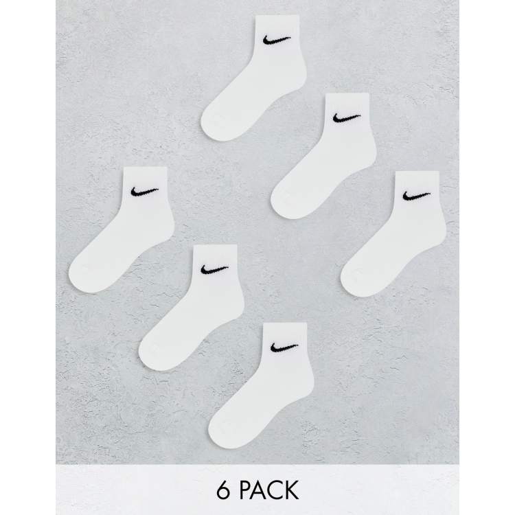 Nike Everyday Plus Cushioned Training Ankle Socks (6 Pack) White