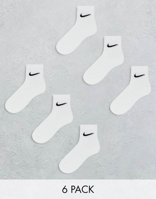 Nike Training Everyday Cushioned ankle socks 6 pack in white